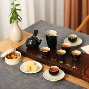 邯郸磁州窑大家陶艺茶具套装礼品茶壶茶杯公道杯