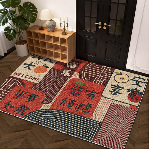 中式丝圈防滑防水防潮入户地垫