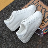 春秋舒适百搭厚底女鞋 隐形内增高5厘米板鞋 子 潮牌小白鞋 匡默同款