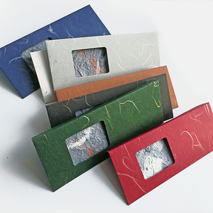 云龙纸书签封套精品包装盒信封国潮开窗卡套原创设计可定制LOGO