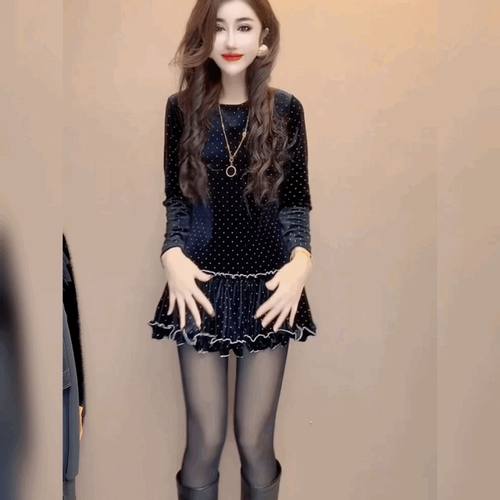 烫钻满天星打底衫黑色上衣