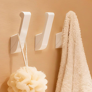简约白色高级感挂衣架单个衣服挂钩进门打孔固定入户门上墙挂衣钩