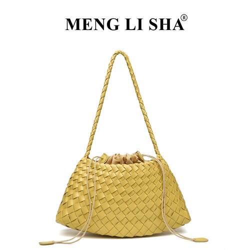 MENGLISHA/梦丽莎编织包dragon法式单肩包腋下包手提菜篮子女包