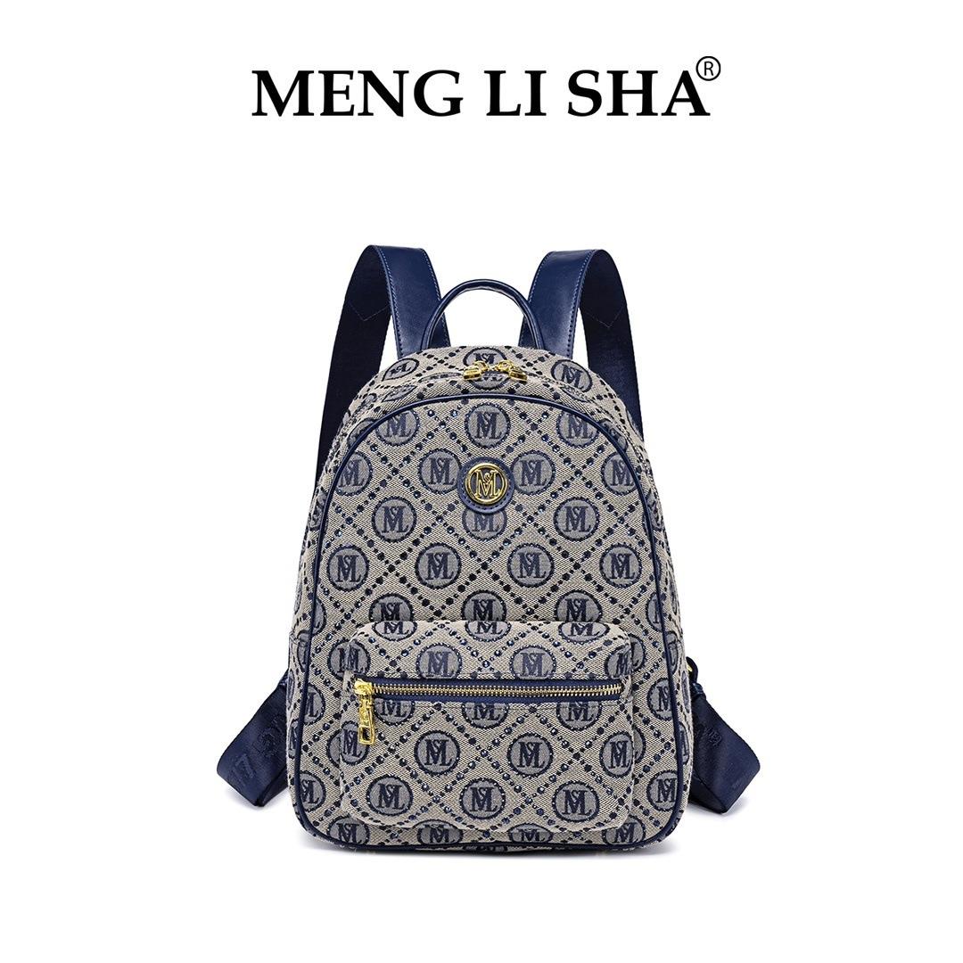 MENGLISHA梦丽莎包包女士新款韩版双肩包高级感旅行背包学生书包