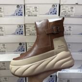 6cm轻便撤柜断码 厚底真皮马丁靴女冬季 加绒保暖增高休闲短靴女软