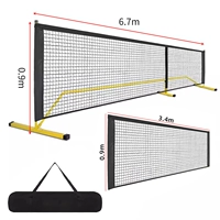 Подставка для сетки Pickleball [желтая] Полная сетка профессионального уровня + бесплатная половина сетки + бесплатная сумка для хранения