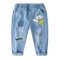 Осенние джинсы для мальчиков, детские штаны, коллекция 2023, детская одежда