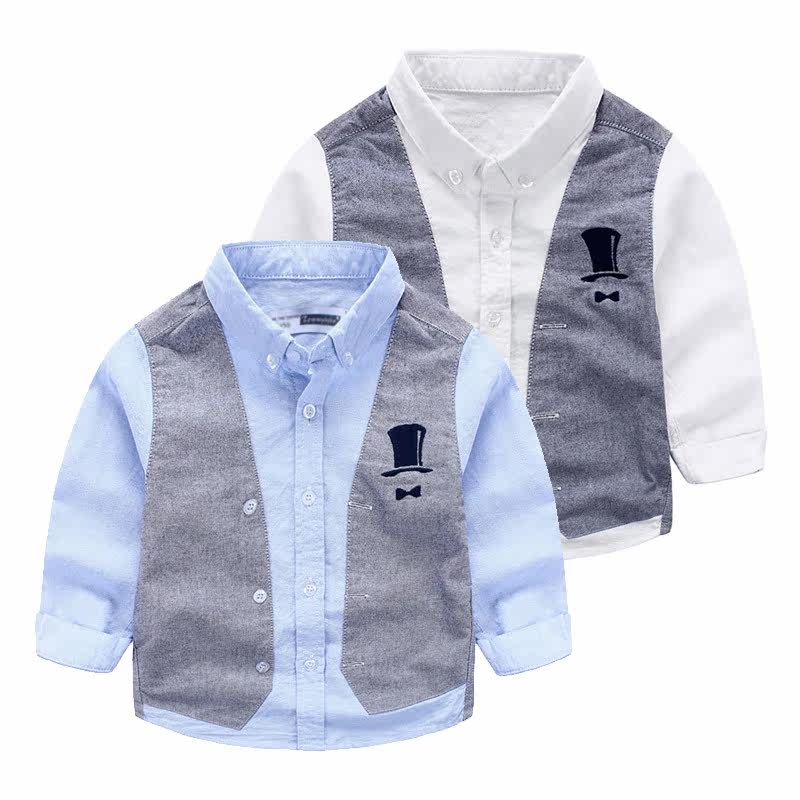 Chemise garcon à manche longue - Ref 2081910 Image 1