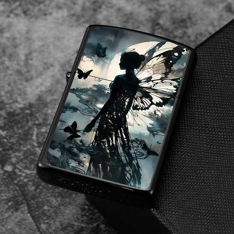 佐罗新款彩印破茧成蝶煤油打火机高颜值创意个性防风复古礼物男女