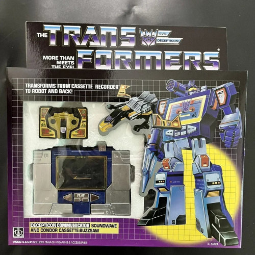 变形玩具金刚 G1 声波 带雷针鸟磁带机复刻1984大电影全新盒装