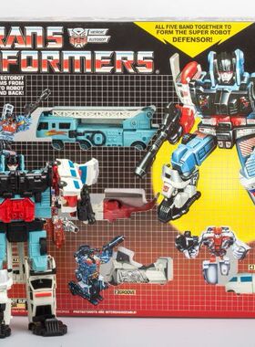 变形玩具金刚 G1 动画1984 守护神 组合合体金刚全新盒装未拆封