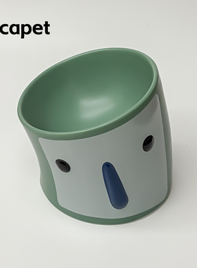 陶瓷宠物猫狗碗斜口碗高脚护颈大口径防打翻狗食盆水碗法斗柯基