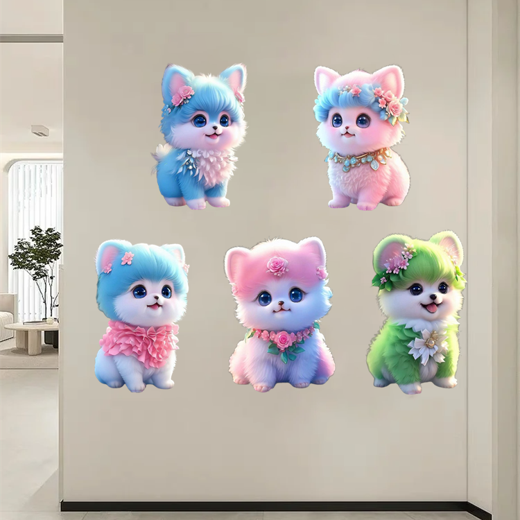 可爱狗狗贴纸马桶防水遮痕装饰贴画电动车贴儿童房贴墙画车身外部,家居饰品,瓷砖贴,淘宝优惠券,粉丝福利购,淘宝优惠卷