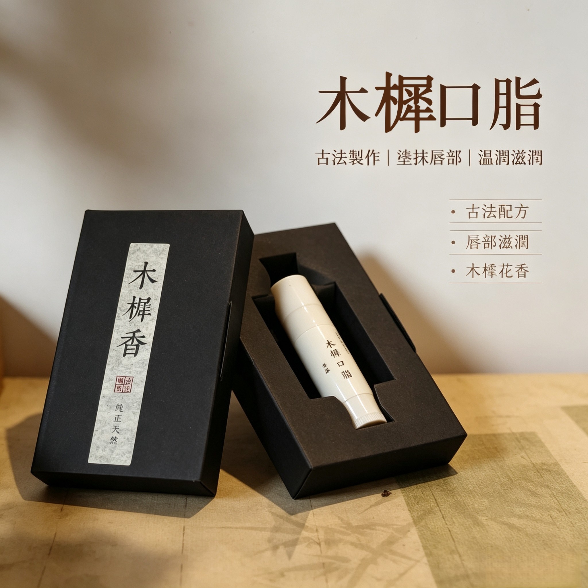 非遗手制古法香脂木樨口脂桂花唇香薰香料