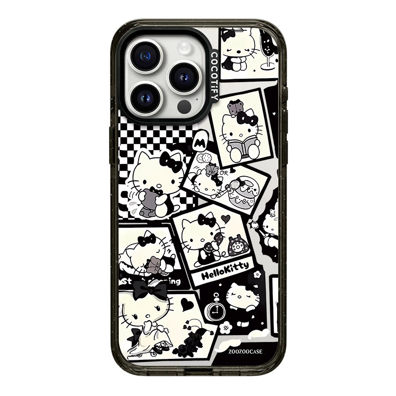 潮牌联名漫画HelloKitty猫明星同款15适用16苹果16ProMax手机壳iPhone16全包12软14Proma