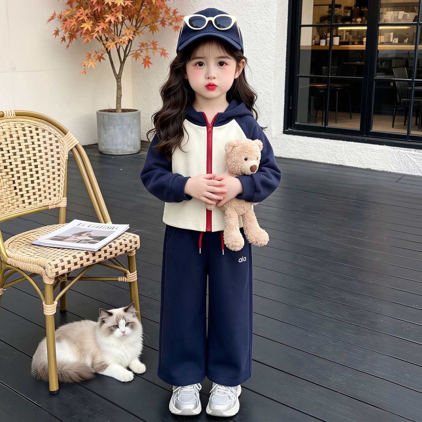 女童秋季新款洋气运动两件套潮品