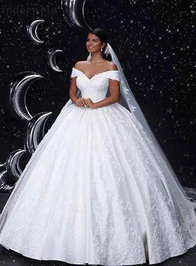 新娘African Princess婚纱 白色新娘礼服 客制化尺寸婚纱 2020夏