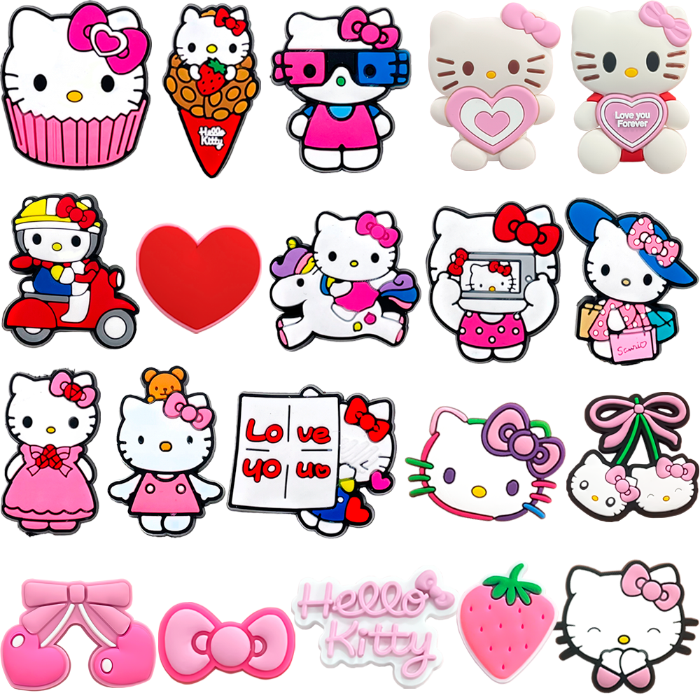 thumbnail for Cute hellokitty 20 pcs collection of hole shoe accessories cute shoe decoration accessories fun DIY versatile