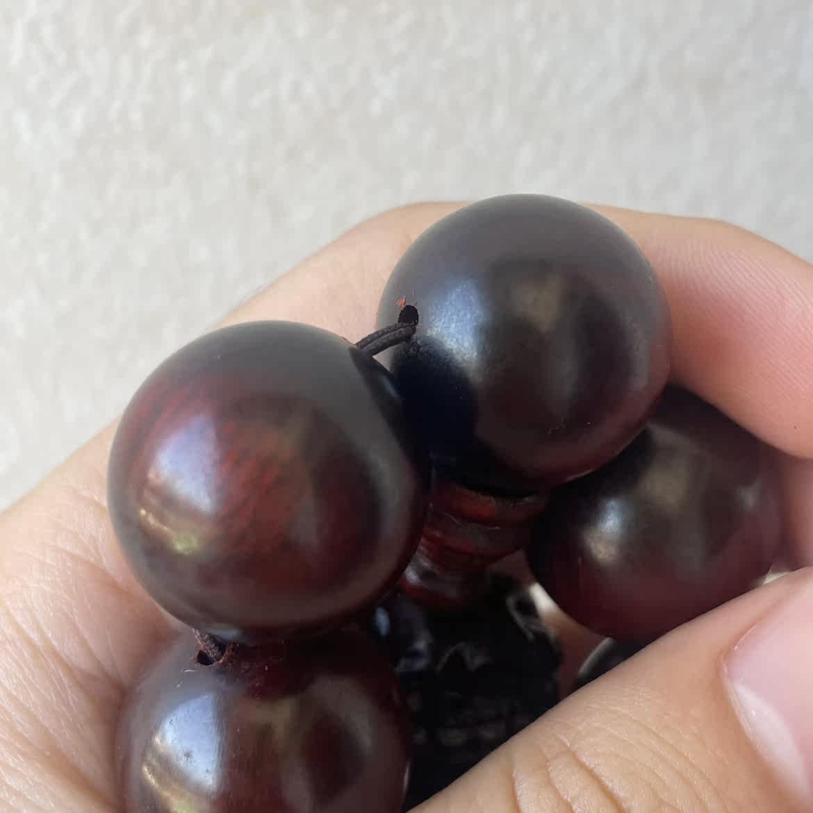 정통 작은 잎 붉은 백단 팔찌 20MM 높은 오일 밀도 부처님 구슬 관음 펜던트 장난감 남자 백단 팔찌