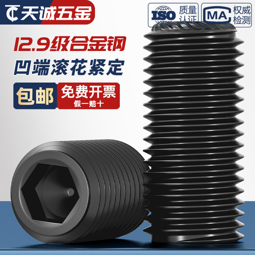 12.9DIN916k带齿凹端紧定螺丝