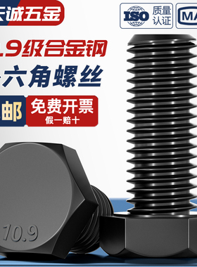 M52M64 10.9级外六角螺丝高强度螺栓加长螺杆*150*160*180-300mm