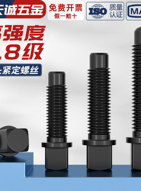8.8级刀台丝刀架螺丝方头紧定四方头顶丝M8M10M12M16M20M22M24M30