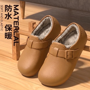 包跟防水博肯棉拖鞋女士2026新款秋冬季加绒保暖外穿厚底防滑棉鞋