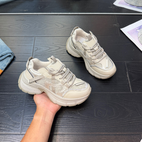 IG2026秋季新款老爹鞋女厚底增高运动鞋时尚百搭软底休闲鞋 E49