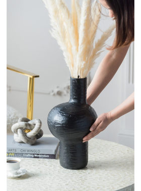 进口不规则异形花器铝制金属摆件