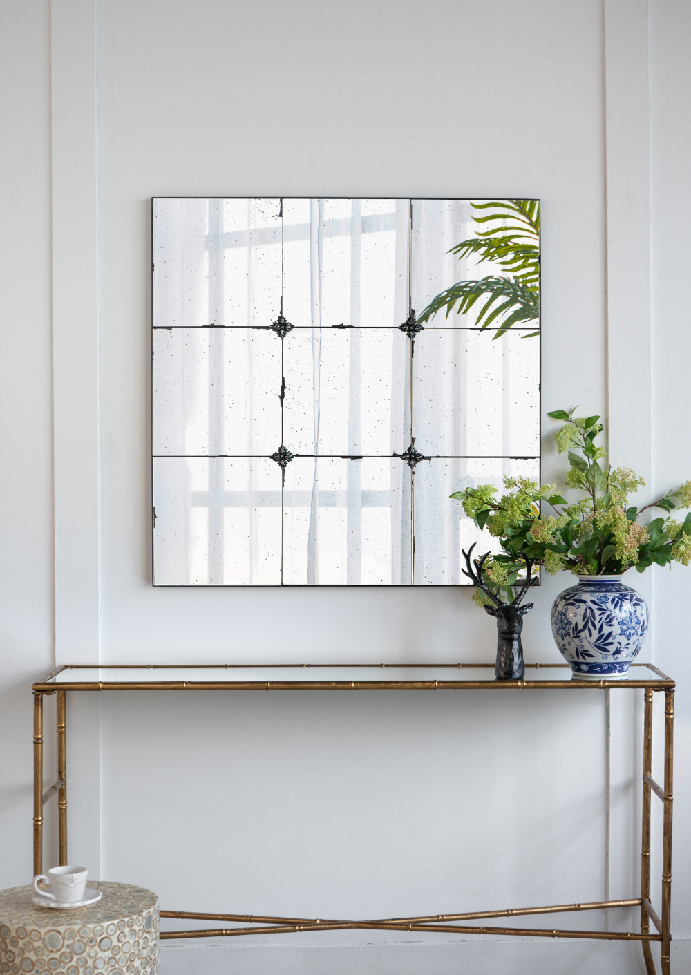 出口复古做旧玄关镜浴室装饰镜