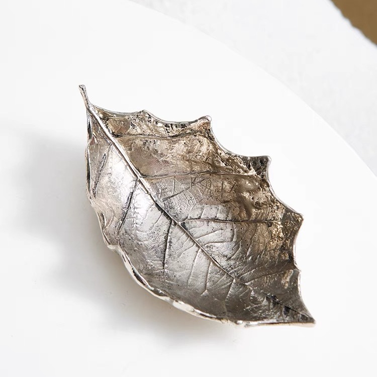 台湾手工立体合金制金色托盘