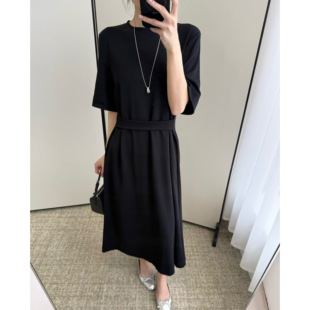 COS女装 标准版型腰带细节中长T恤连衣裙2026夏季新品1327018002