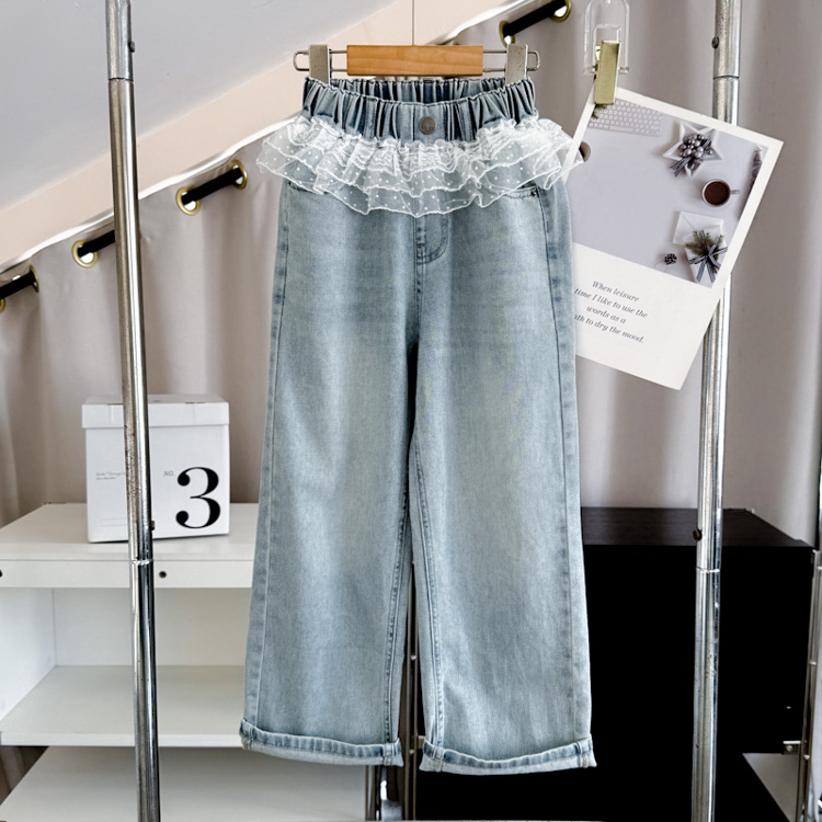 女童牛仔裤2025新款儿童夏季薄款