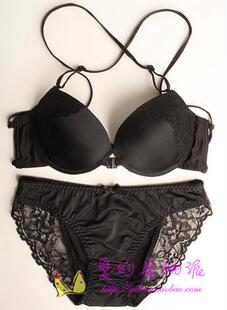 la lingerie女士文胸内裤套装性感蕾丝胸罩文胸前扣聚拢美背