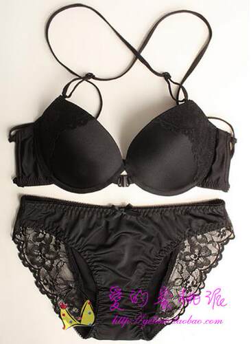 la lingerie女士文胸内裤套装性感蕾丝胸罩文胸前扣聚拢美背