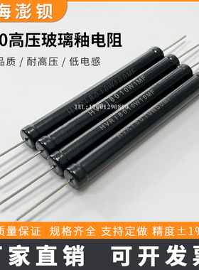 RI80 黑色高压玻璃釉无感电阻 10W 1M2M3M5M10M20M30M50M100M 1%