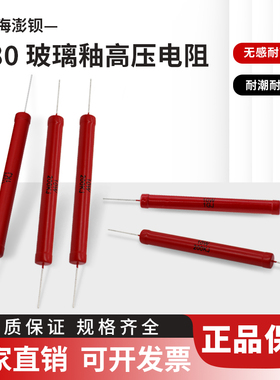 RI80大红袍玻璃釉高压无感电阻 10W 1M 2M 3M5M10M20M50M100M兆欧