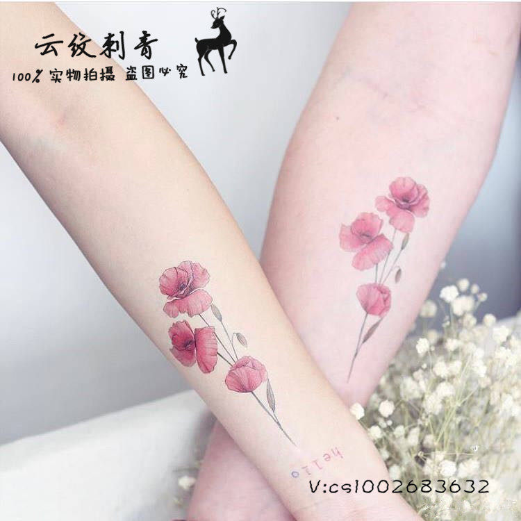 纹身贴 防水 男女持久仿真小清新花朵遮疤痕贴纸遮疤痕烟疤贴纸