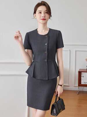 酒店美容院夏短袖工作服薄款短袖