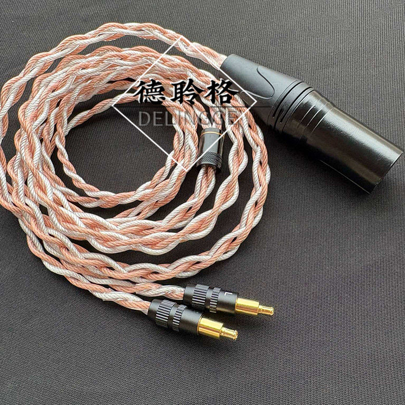 德聆格4.4平衡适用铁三角ATH-ESW950ES770HSR9bt MSR7B耳机升级线