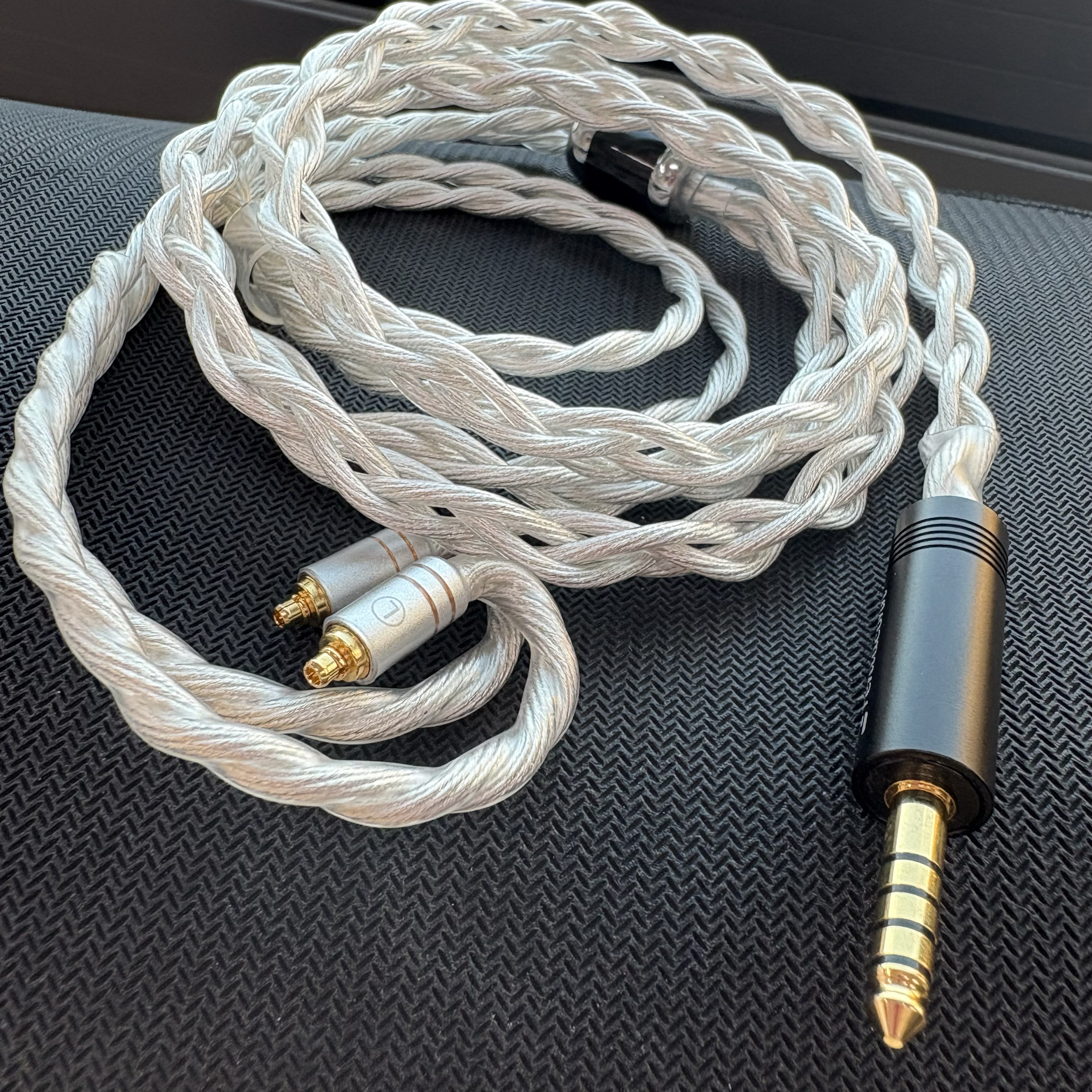 德聆格 超粗mmcx通用ie200 IE900 N5005 se846ue900s银耳机升级线