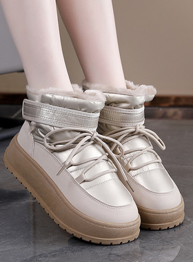 平底马丁靴女2025年冬季新款百搭韩系圆头软底简约百搭短筒K2908