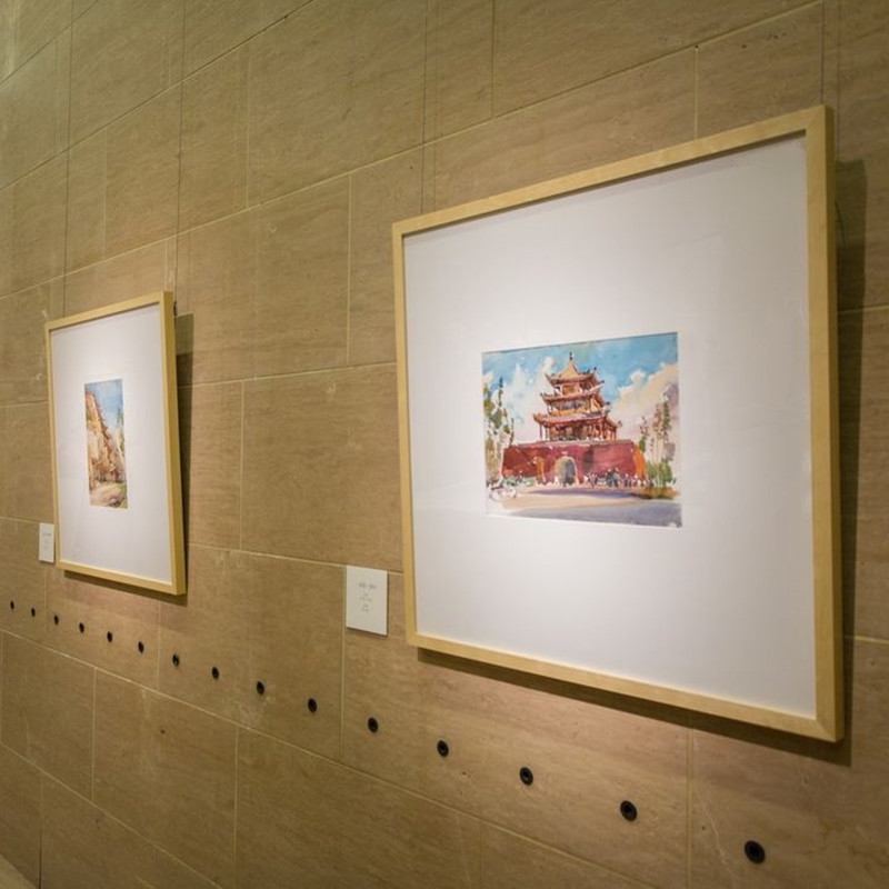 学校文化作品画框 个人企业画展  摄影展览 博物馆 美术展馆 相框