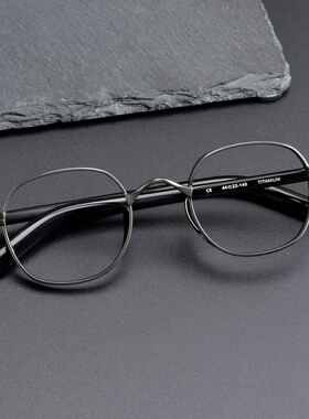 Kame万年龟ManNen同款曾舜晞KMN132椭圆眼镜框高度数近视镜片架