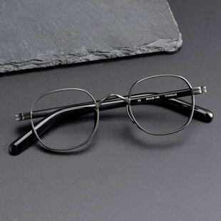 Kame万年龟ManNen同款曾舜晞KMN132椭圆眼镜框高度数近视镜片架