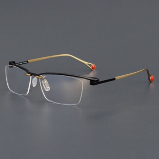 奥山Ken清行同款ZY110高级感商务纯钛方形大号男眼镜框架Okuyama