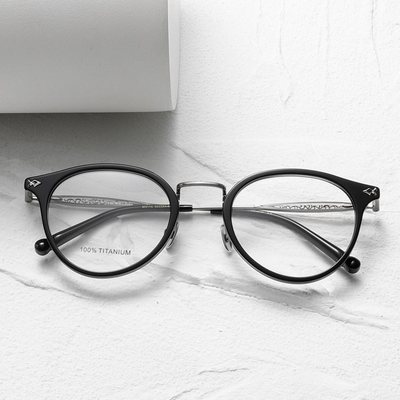 松田光弘同款潮流软胶滴油纯钛男女近视眼镜框板材M3114眼镜架
