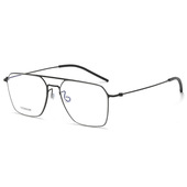 林德LIND伯格BERG同款 5517双梁大框纯钛眼镜框架男女近视防蓝光