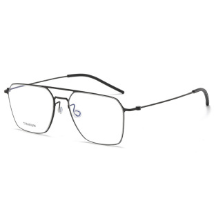 林德LIND伯格BERG同款5517双梁大框纯钛眼镜框架男女近视防蓝光