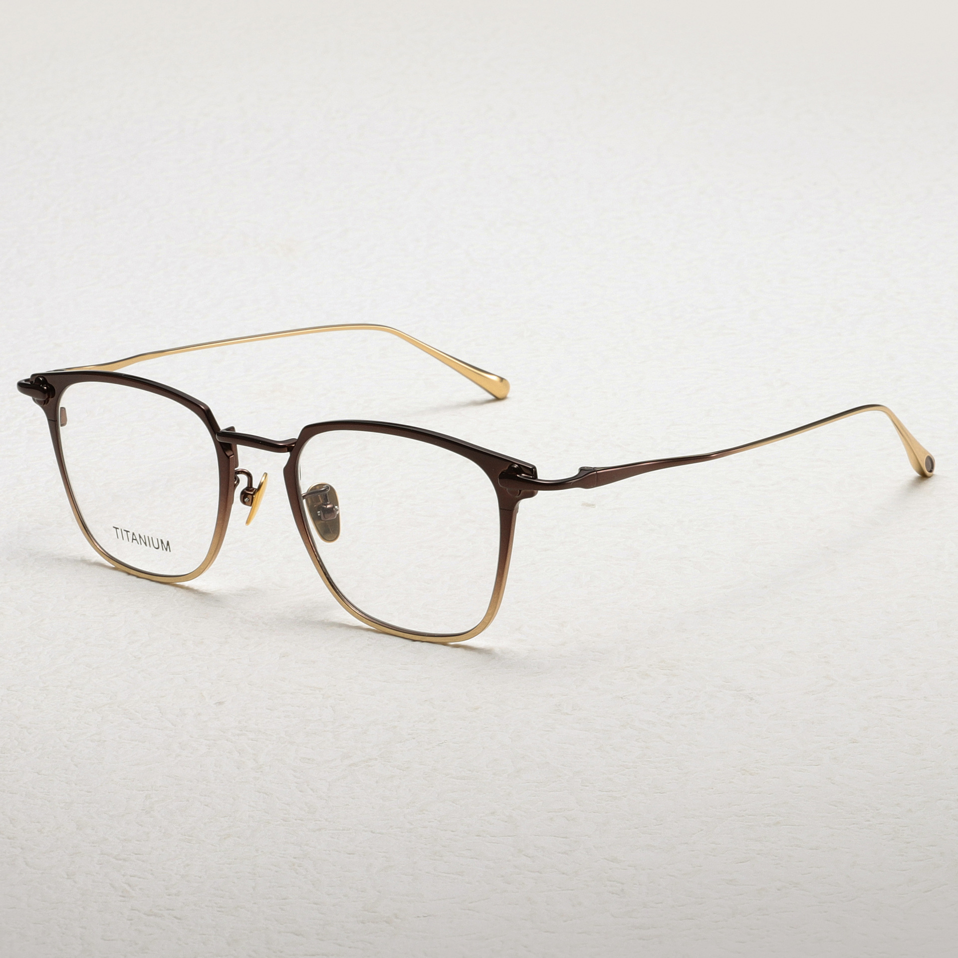 Taylor同款With Respect WALPOLE双色亮色纯钛眼镜框方框近视镜架